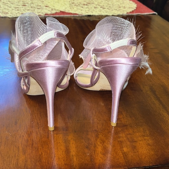 Andrea Mondin Satin Sling Back Heels - Picture 4 of 8